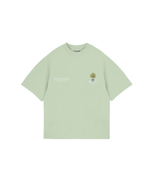 Riviera Lemon Tree Boxy Tshirt - Green