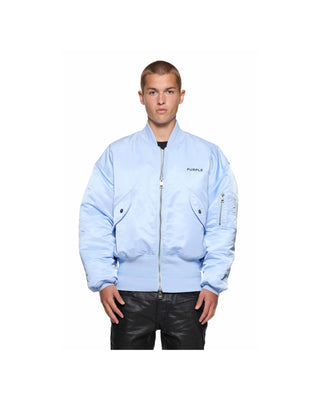 Wordmark Bomber Jacket - Light Blue