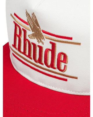 Rossa Structured Hat - Ivory/Red