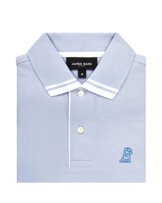 Men's Striped Accents Pique Polo Shirt - Halogen Blue A235