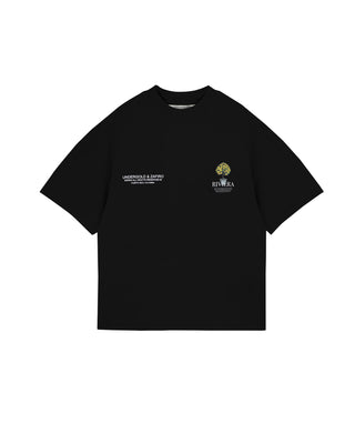 Riviera Lemon Tree Boxy Tshirt - Black