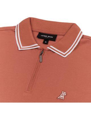 Men's Striped Travel Polo Shirt - Redwood A231