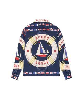 Flag Sail L/S Silk Shirt - Blue Multi