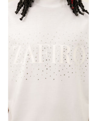 Crystal Logo Oversize T-shirt - White