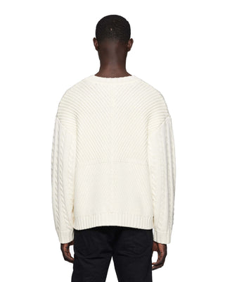 Gothic P Cable Knit Sweater - Off White