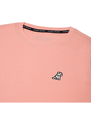 Kid's Crew Neck Jersey T-shirt - Coral A11