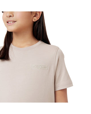 Kid's Prive Patch Tee - Simply Taupe