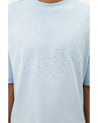 Crystal Logo Oversize T-shirt - Light Blue