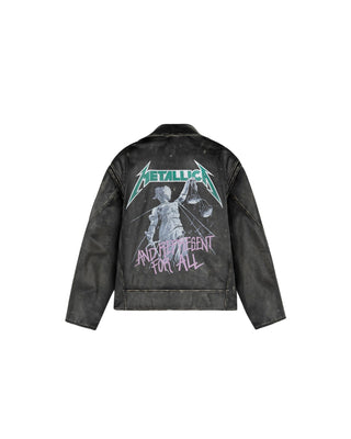 Metallica Leather Jacket - Black