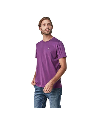 Mens Crew Neck Jersey T-shirt - Plum A11