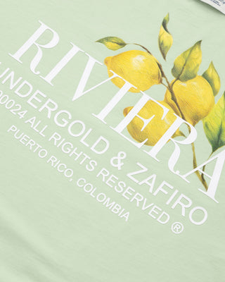 Riviera Lemon Tree Boxy Tshirt - Green