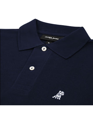 Men's Long Sleeve Polo Shirt - Dress Blue A50