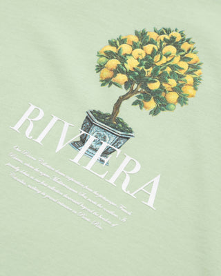 Riviera Lemon Tree Boxy Tshirt - Green