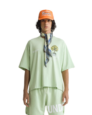 Riviera Lemon Tree Boxy Tshirt - Green