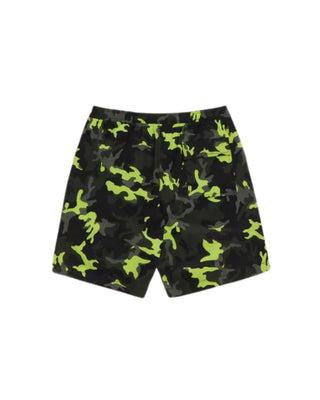 Men's Plano Camo Print Long Swim Trunk - Black