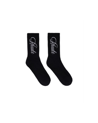 RHUDE VERTICAL SCRIPT SOCK - BLACK/WHITE