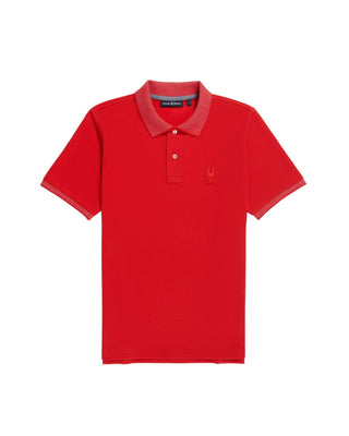 Kid's Damon Pique Polo - Chilli Red